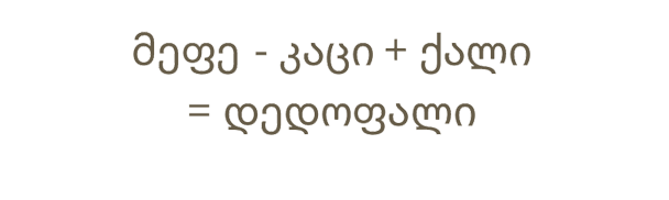 Georgian words vector addition